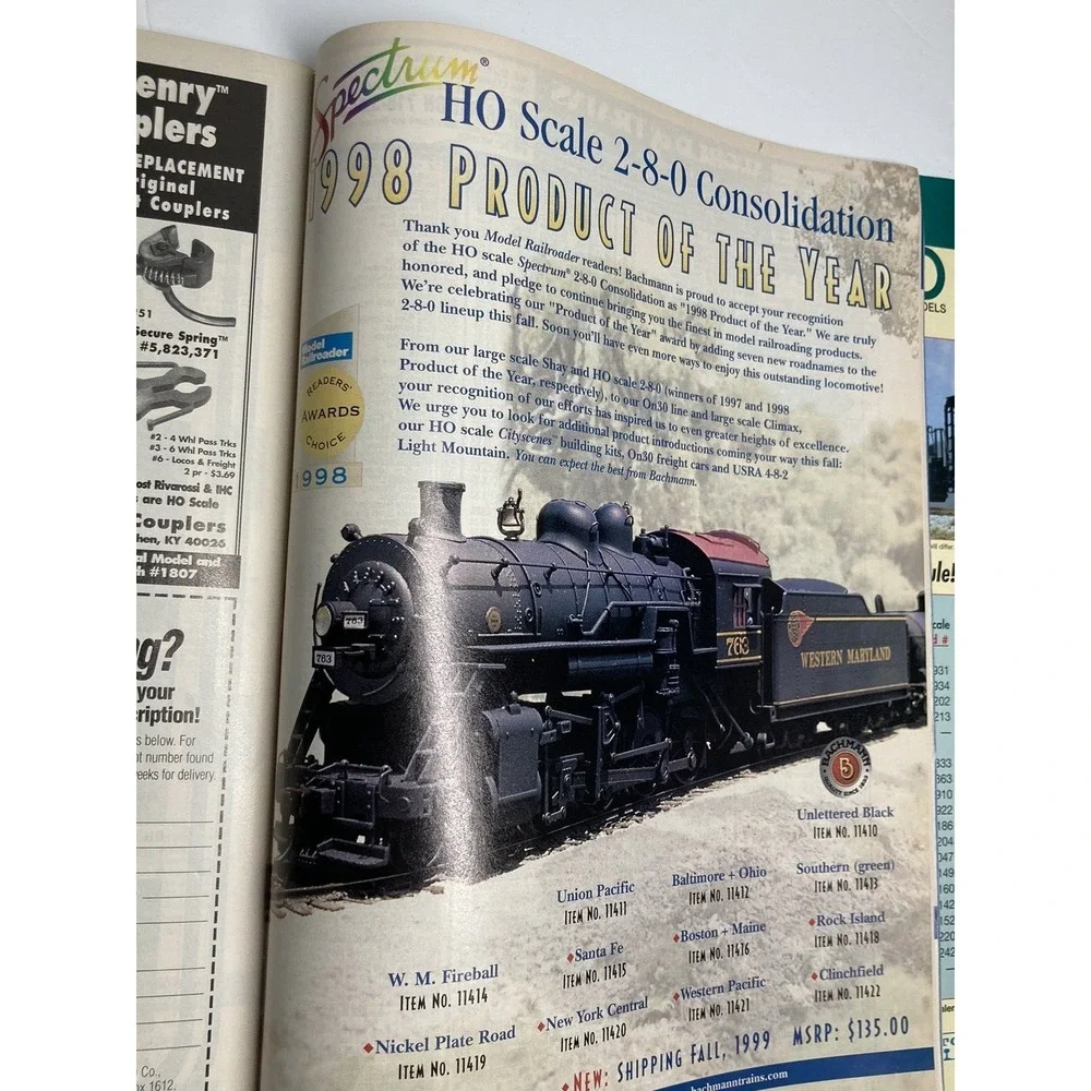 VTG  Model‎ Railroader Magazine 1999 October and December Issues Model Trains